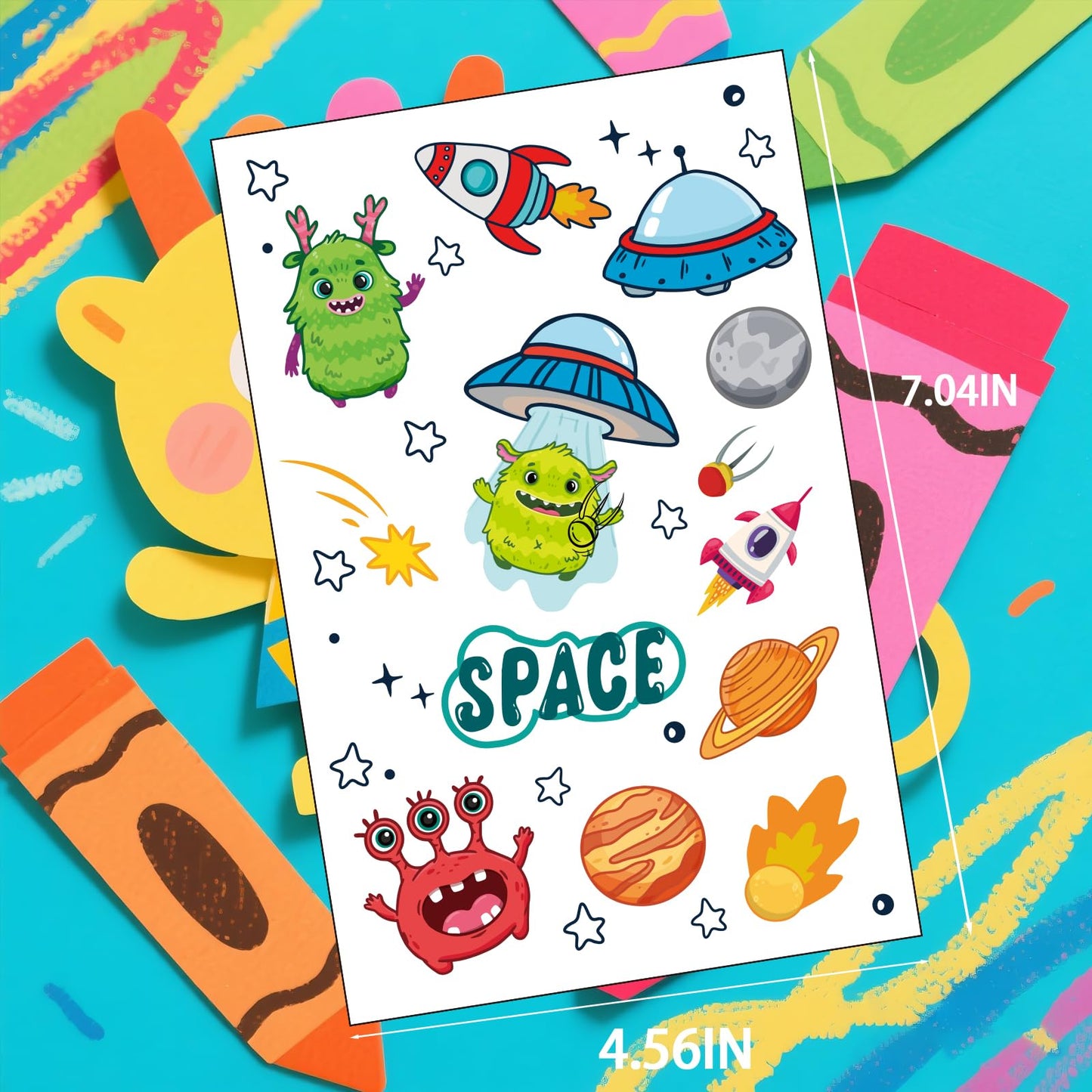 Temporary Tattoos for Kids, 60 Pcs Cool Designs Fake Tattoos for Boys, Safe and Waterproof Temporary Tattoos Stickers, Best Choice for Birthday Parties, Gifts, School Reward Activities