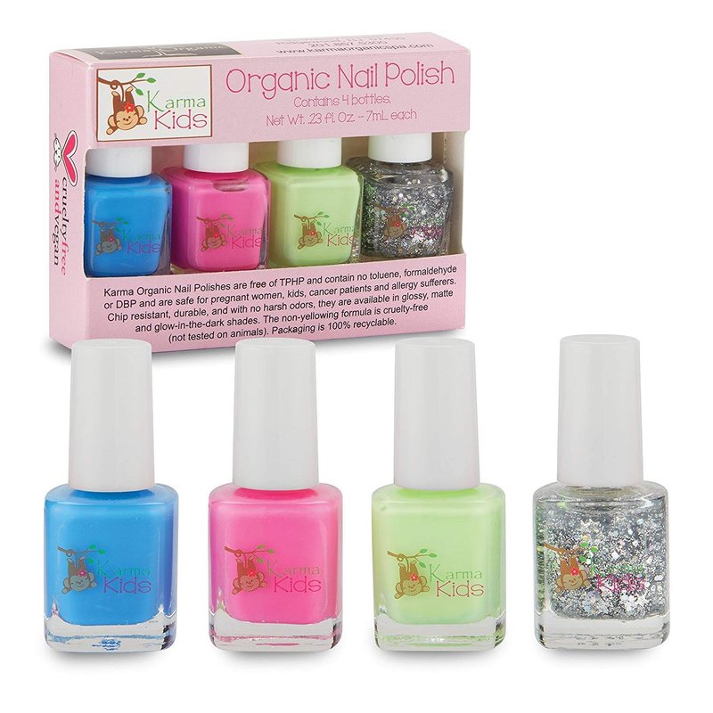 Karma Kids Nail Polish Box Set Natural Safe Nail Polish for Little Girls - Vegan, and Cruelty Free – Quick Dry, Kids Friendly