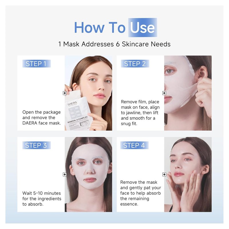 Korean Brightening Cream Face Mask - Dark Spot Correcting & Hydrating | 5 Sheets, Gentle for Sensitive Skin