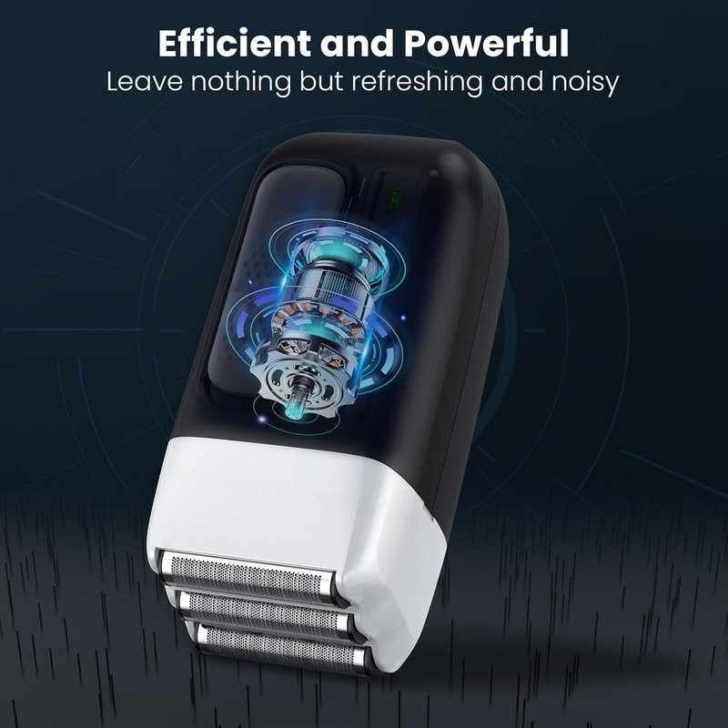 Electric Foil Shaver for Men - Daily Use Grooming Tool | Sleek Black Design