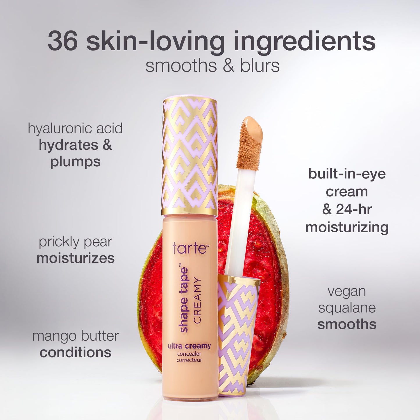 tarte shape tape creamy concealer – Full Coverage Makeup with Built-In Eye Cream, 24HR Hydrating Natural Moisturizing Matte Finish for Redness & Fine Lines, Vegan & Cruelty-Free, travel size, 60H