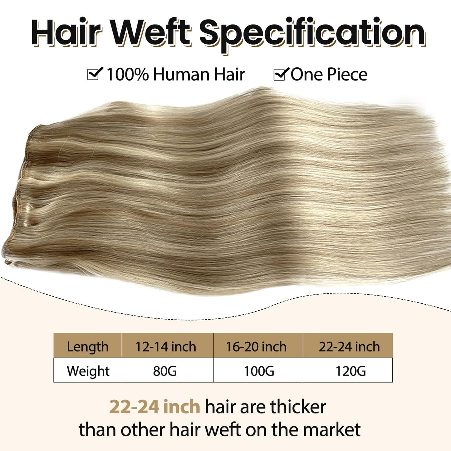Sew in Hair Wefts Human Hair Extensions Balayage Blonde Highlights to Platinum Blonde Hand Tied Weft Hair Extensions Human Hair 14 Inch Double Weft Sew in Hair Extensions Real Human Hair Full Head