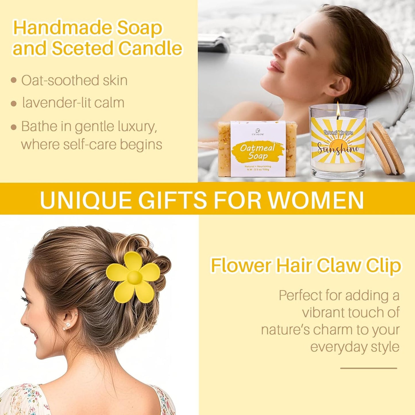 Unique Gift Baskets for Women - Spa Care Package for Birthdays & Get Well Soon | Thoughtful Self-Care Gifts for Mom, Wife, Sister, Friends, Teen Girls