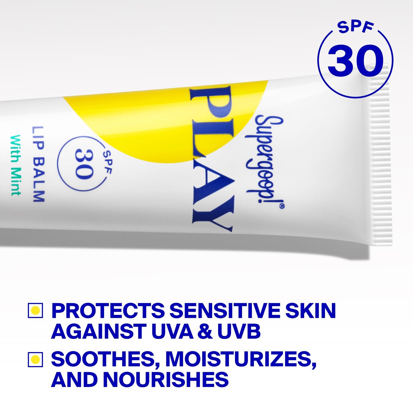 Supergoop! PLAY Lip Balm SPF 30 with Mint, 0.5 fl oz - Broad Spectrum SPF Lip Balm with Hydrating Honey, Shea Butter & Sunflower Seed Oil - Great for Active Days