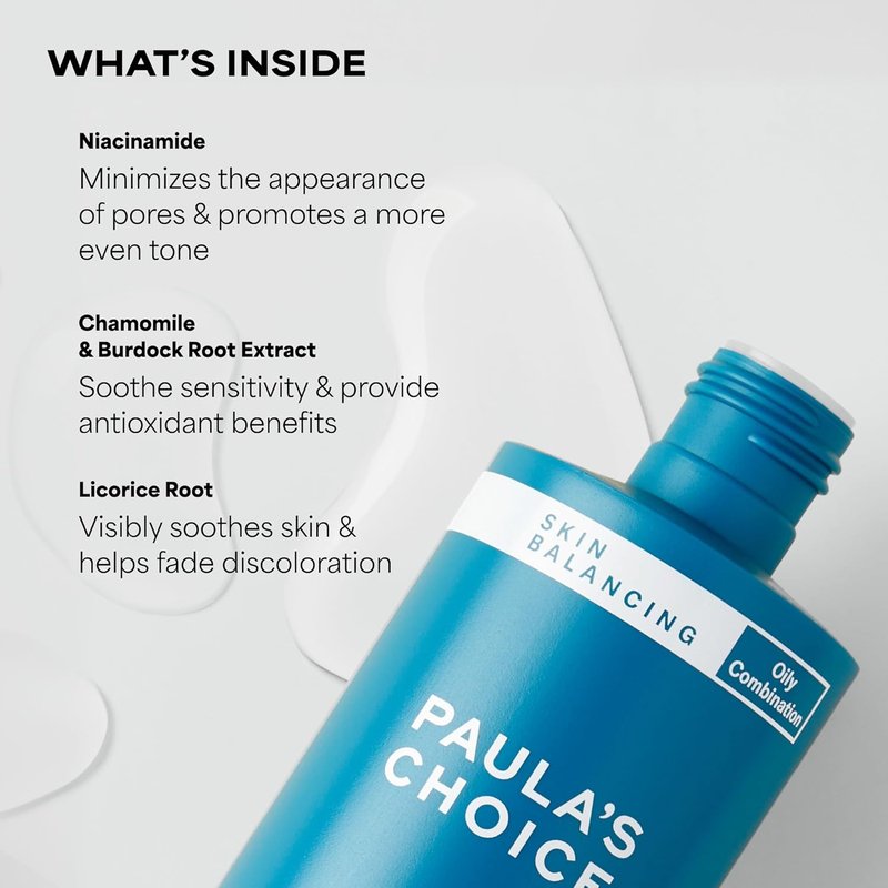 Paula's Choice Skin Balancing Toner - Pore-Reducing Niacinamide Formula for Oily & Combination Skin | Hydrating & Fragrance-Free