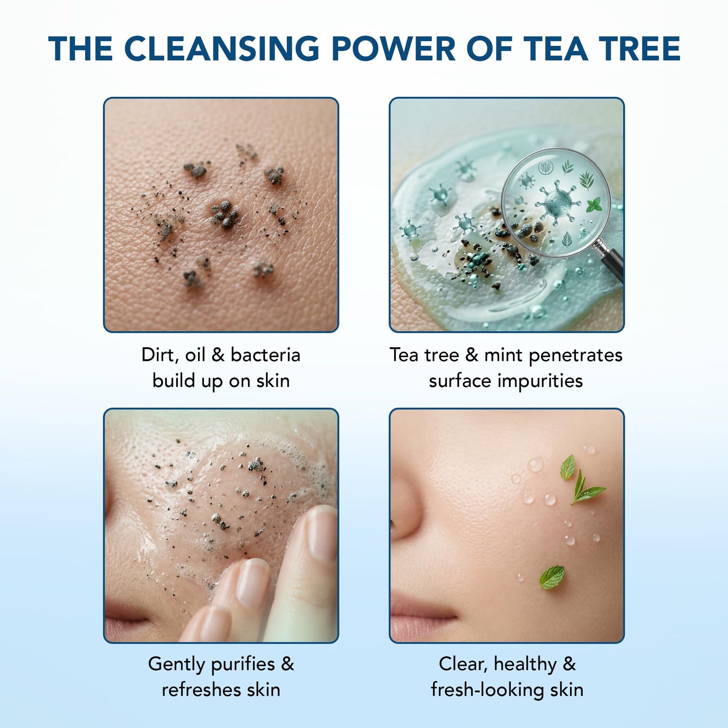 Botanic Hearth Tea Tree Face Wash With Mint | Acne Fighting, Premium, Hydrating Liquid Face Soap With Pure Tea Tree Oil | For Women And Men, Paraben Free, Fights Acne | 16 Fl Oz (Packaging May Vary)