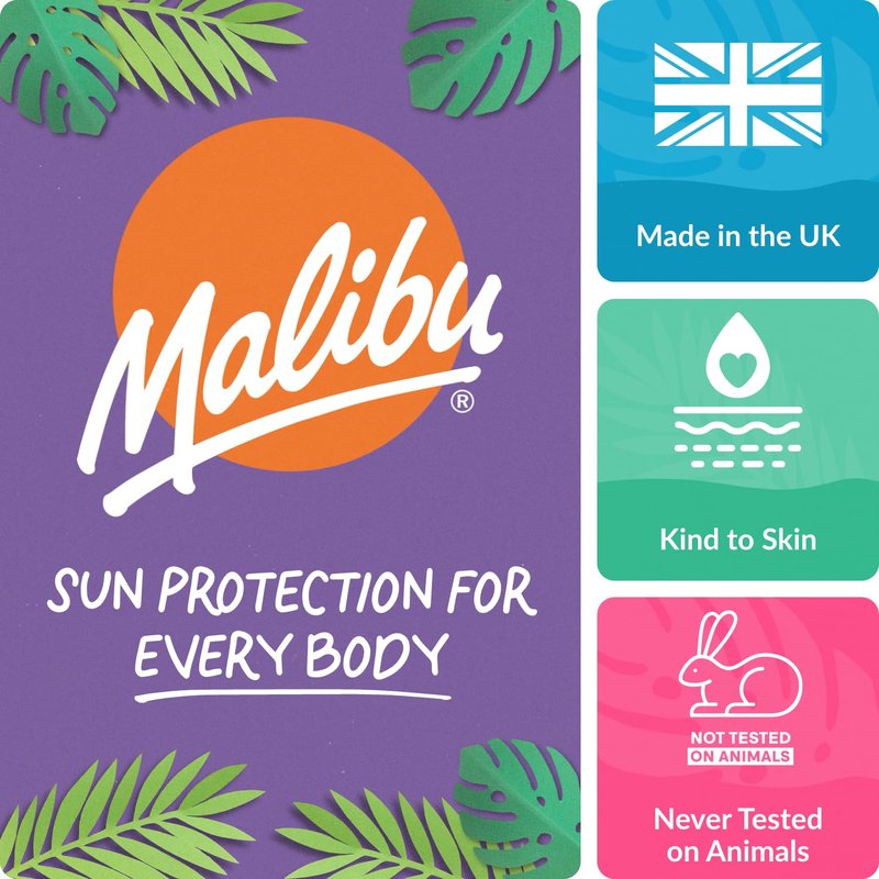 Malibu After Sun Lotion 13.5 fl oz – Cooling Aloe Vera & Vitamin E Moisturizer for Sunburn Relief, Hydrating Post Sun Care for Face & Body, Fast-Absorbing, Made in UK