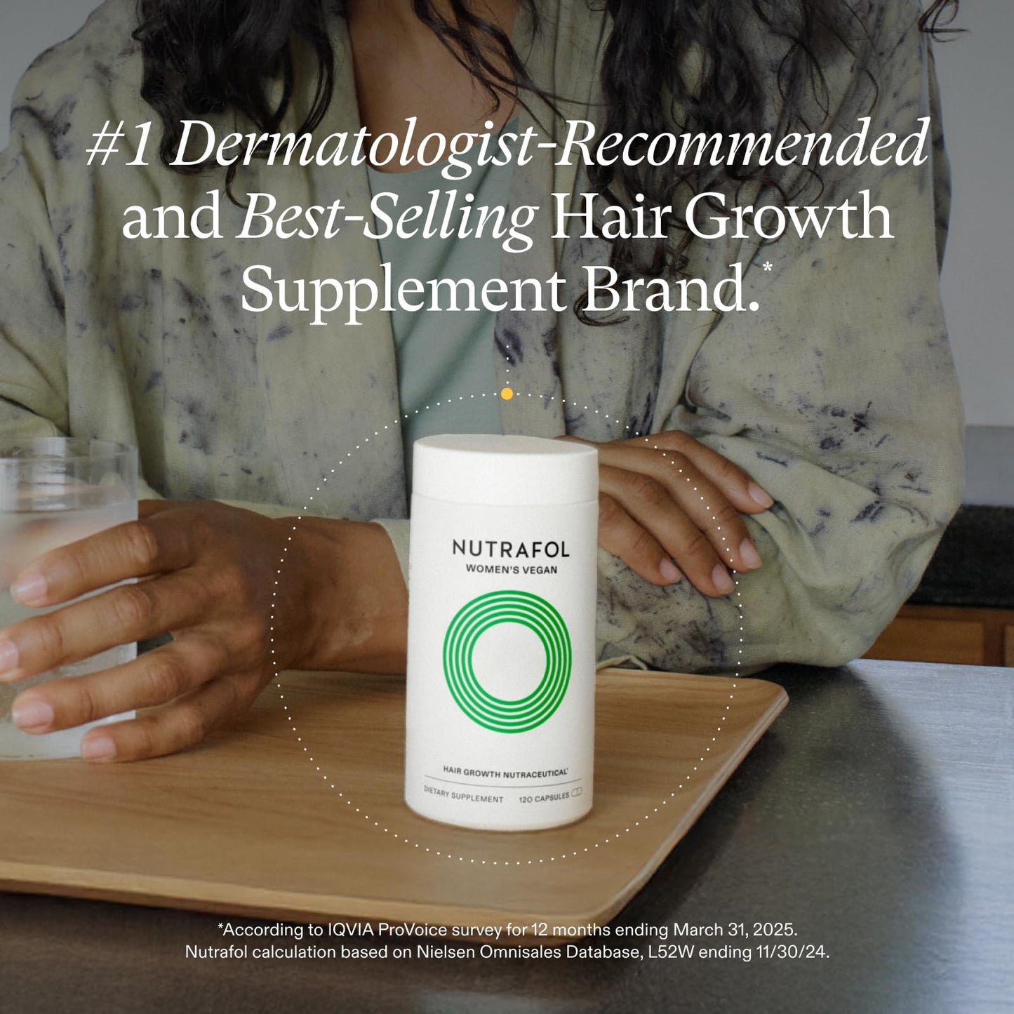 Nutrafol Women's Hair Growth Supplements and Hair Serum, Women 18-44 Years Old, Clinically Tested for Visibly Thicker, Stronger Hair, 100% Vegan Ingredients, Dermatologist Recommended - 1 Month Supply