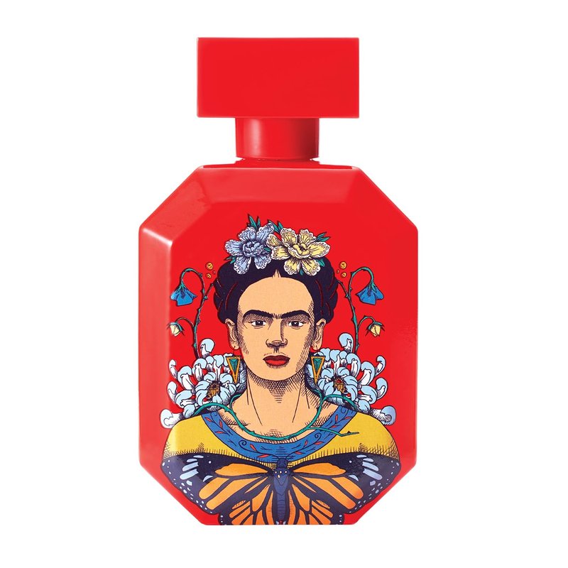 Frida Kahlo Red Eau de Toilette Spray for Women - Warm Floral Scent with Rose & Jasmine | 1.7 oz Lacquered Bottle