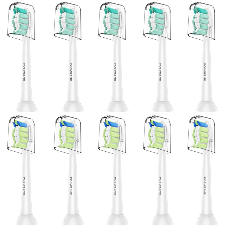 Replacement Toothbrush Heads Compatible with Philips Sonicare – Gentle & Effective Electric Tooth Brush Refill for Plaque Control, 10 Pack