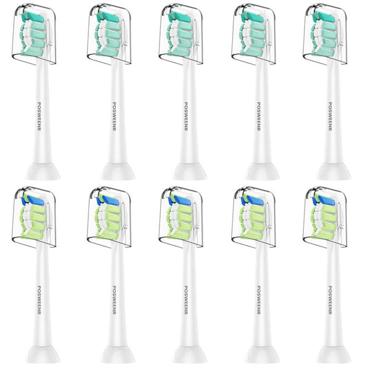 Replacement Toothbrush Heads Compatible with Philips Sonicare – Gentle & Effective Electric Tooth Brush Refill for Plaque Control, 10 Pack