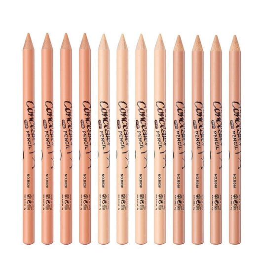 12 Pcs Wonder Concealer Pencil，3 Colors Face Concealer Pencil，Evens Out Skin Tone，Can Perfection Conceal Blemish，Dark Circle，Aging Spot，Acne，etc