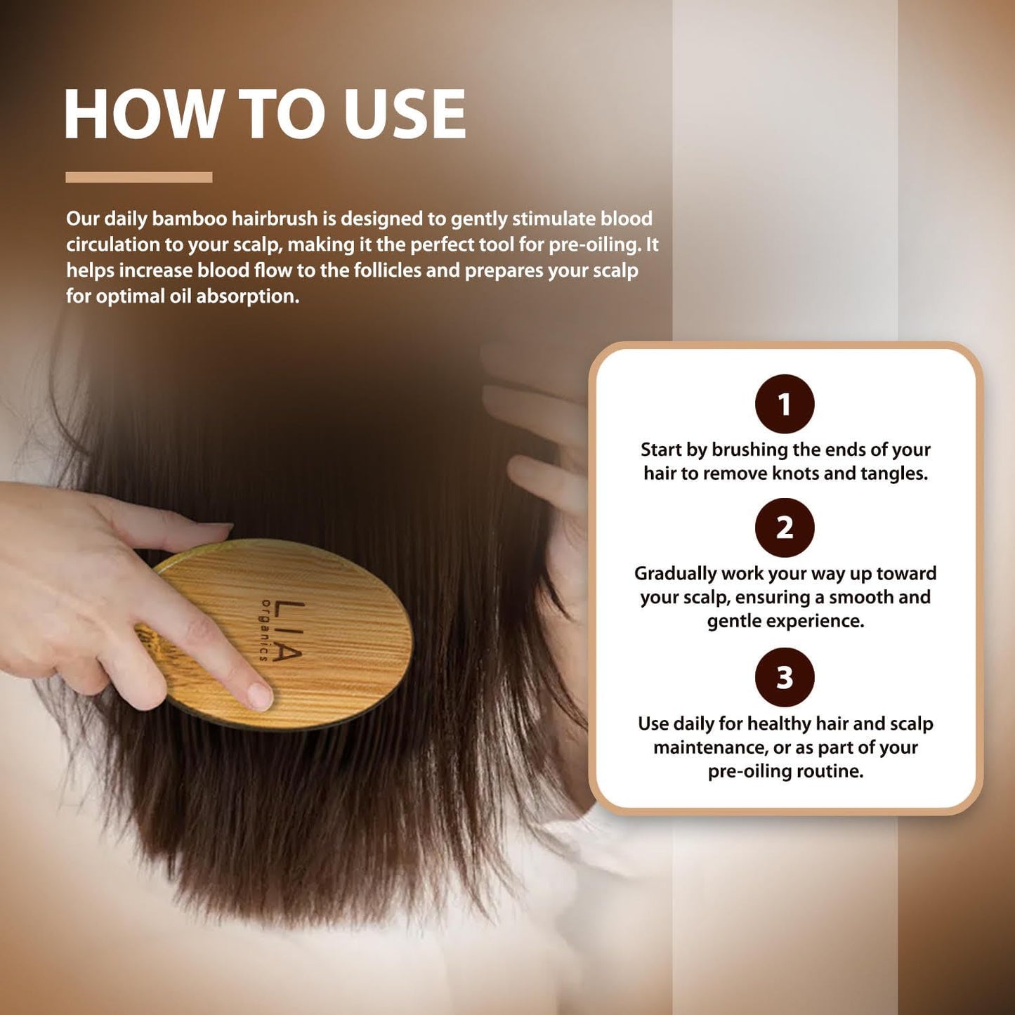 Bamboo Scalp Brush & Massager Duo - Stimulate Blood Circulation, Promote Healthy Hair Growth | Eco-Friendly, Gentle Design
