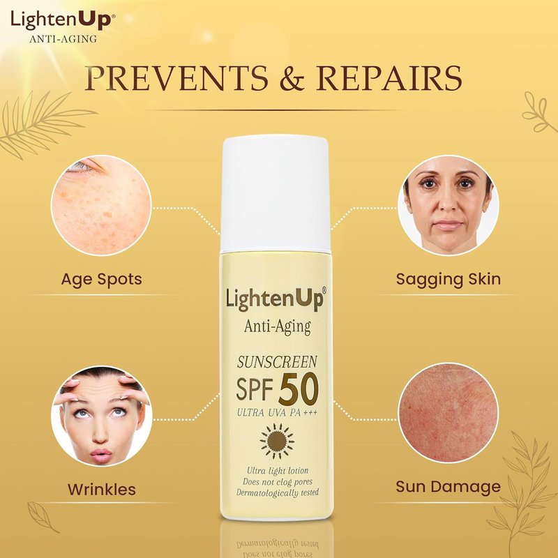 Anti-Aging Sunscreen SPF 50 - Lightweight, Broad Spectrum Protection
