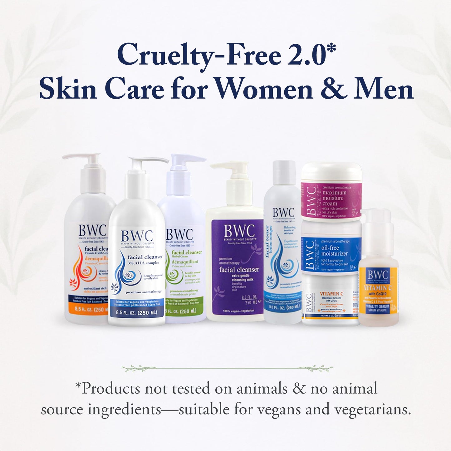 Beauty Without Cruelty Vitamin C Facial Cleanser with CoQ10 – Foaming Face Wash Infused with Essential Oils & Botanical Extracts + Cotton Round