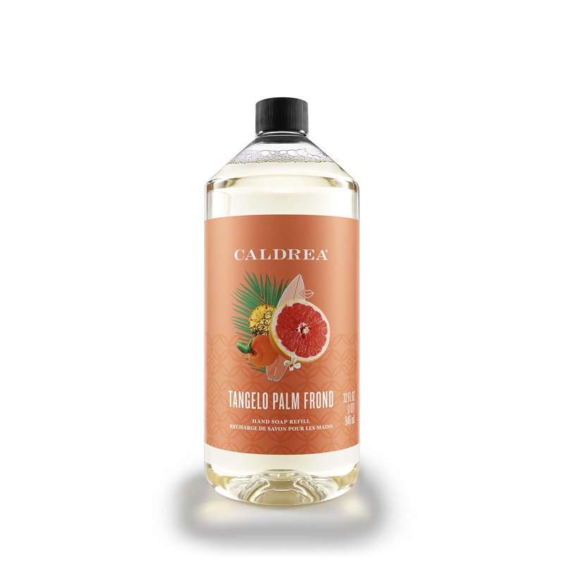 Caldrea Hand Soap Refill, Aloe Vera Gel, Olive Oil And Essential Oils To Cleanse And Condition, Tangelo Palm Frond Scent, 32 Oz