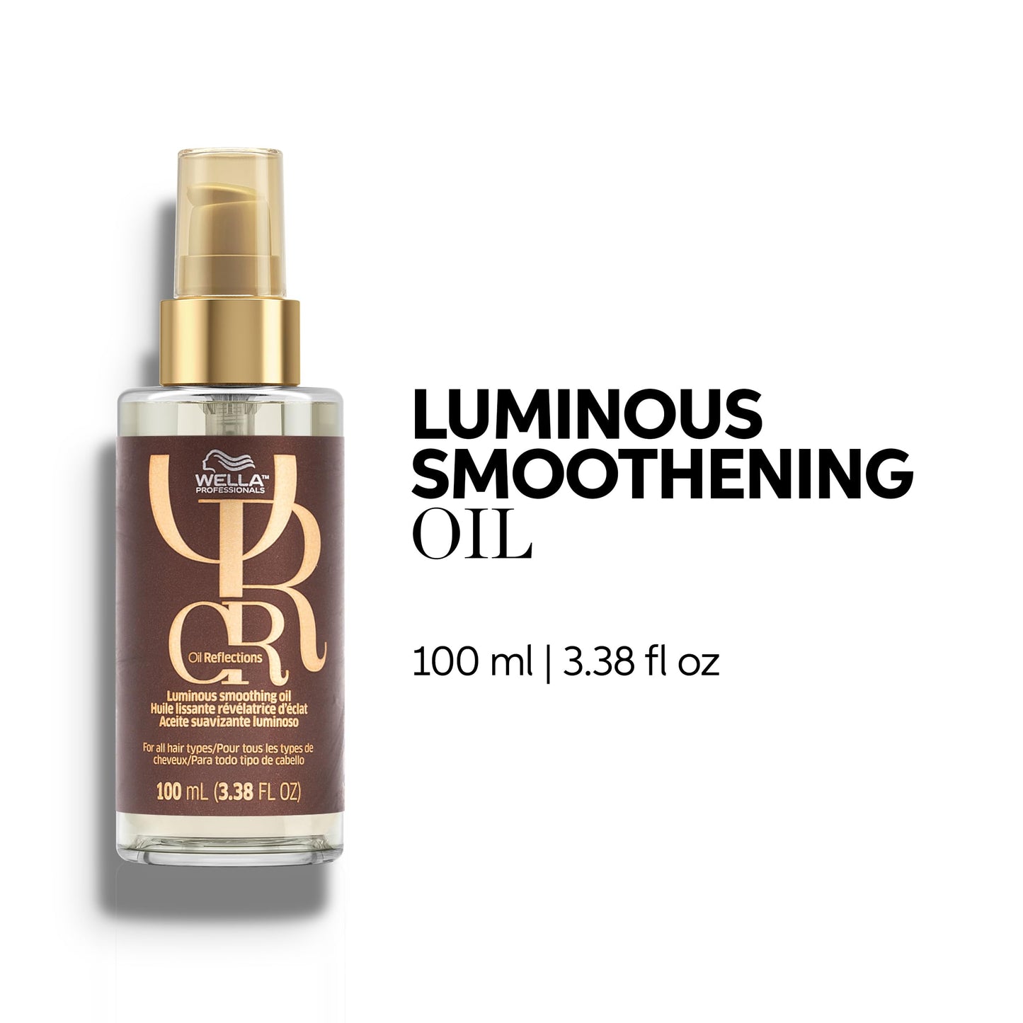 Wella Professionals Oil Reflections Luminous Smoothing Hair Oil | Adds Smoothness & Shine for All Hair Types | With Macadamia Seed & Avocado Oils | 3.38 Fl Oz