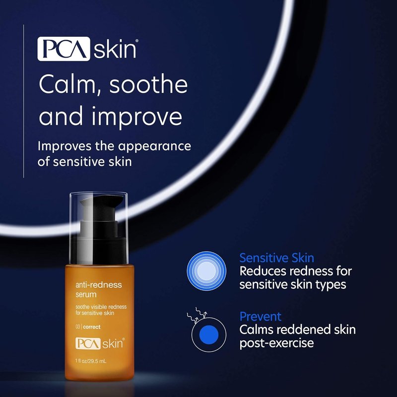 PCA SKIN Anti Redness Face Serum - Oil-Free Calming Treatment for Irritated Skin | 1 fl oz