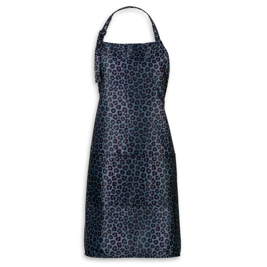 Plum Hill Black Leopard Cosmetology Apron for Hair Stylist, Nail Tech, Esthetician, Make-up Artist - Waterproof Bleach Proof - Hairdresser Apron with Pockets - Animal Print