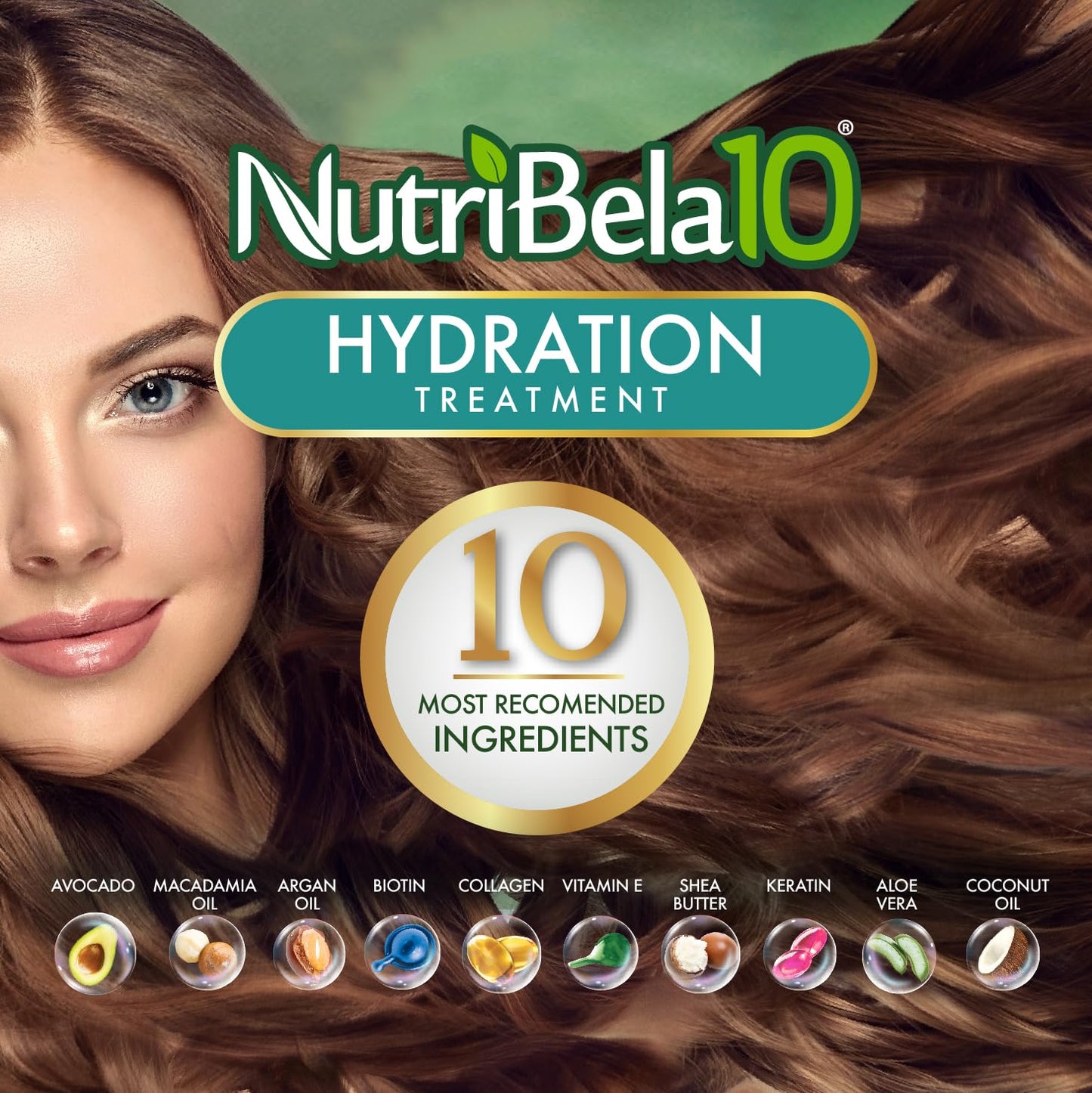 Nutribela hydration Hair Mask & deep conditioner for damaged dry Restoration treatment with Avocado Argan Collagen Coconut oil Keratin Aloe Vera Vitamin E Serum Shea Butter Curly Frizzy 10.5 Onz 2pack