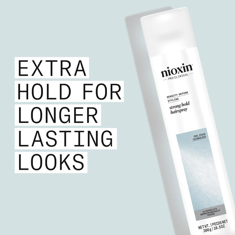 NIOXIN Density Defend Styling Strong Hold Hairspray For Long-Lasting Hairstyles Humidity Resistant 10.6 Fl oz.