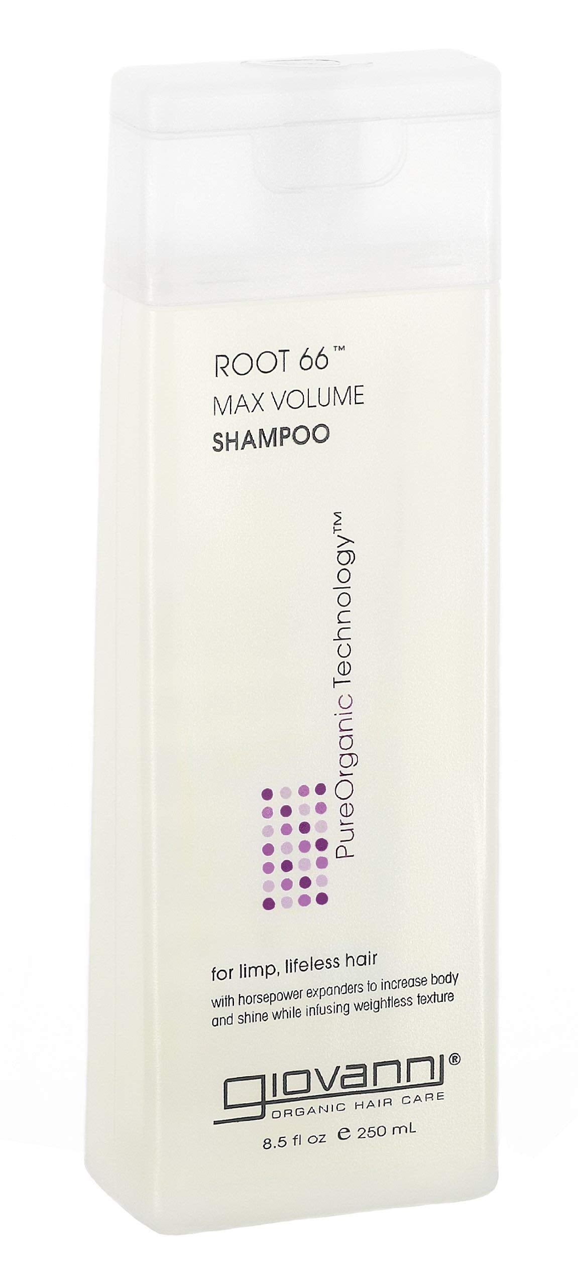 GIOVANNI Root 66 Max Volume Shampoo - For Fine Lifeless Hair, Rich in Nutrients, Volumizing Shampoo, Infused with Natural Botanical Ingredients, Helps Strengthen Hair, Color Safe - 8.5 oz