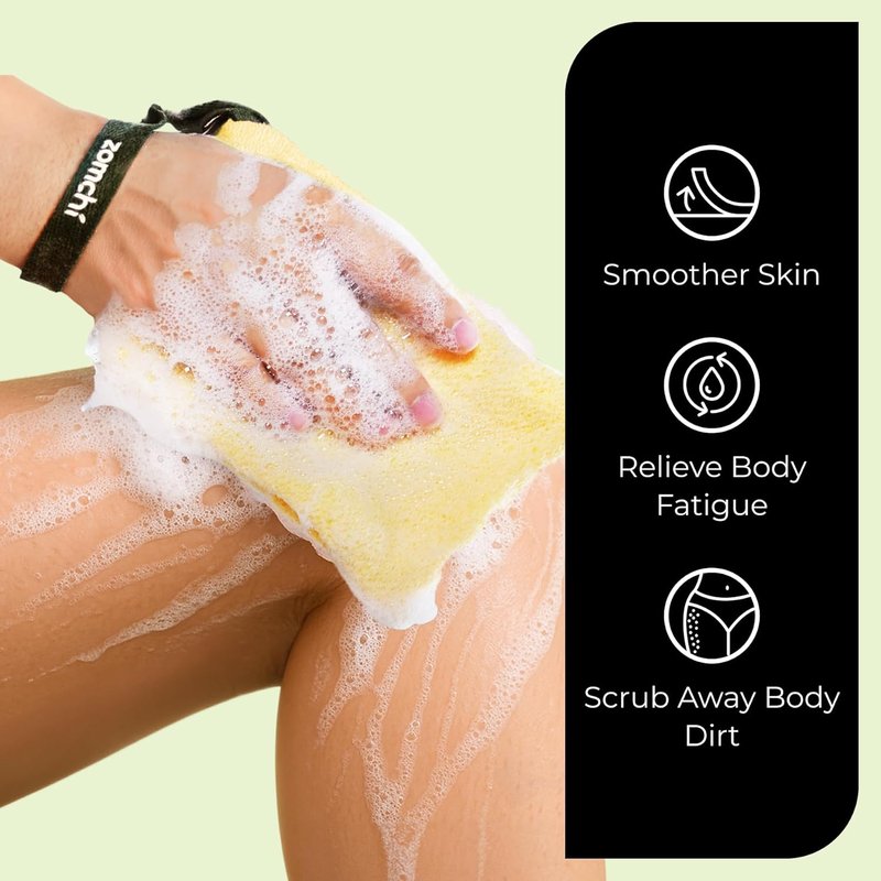 ZOMCHI Soap Saver Bags - Exfoliating Dual-Texture Pouches for Shower | 6 Pack in Gray, Yellow & Pink