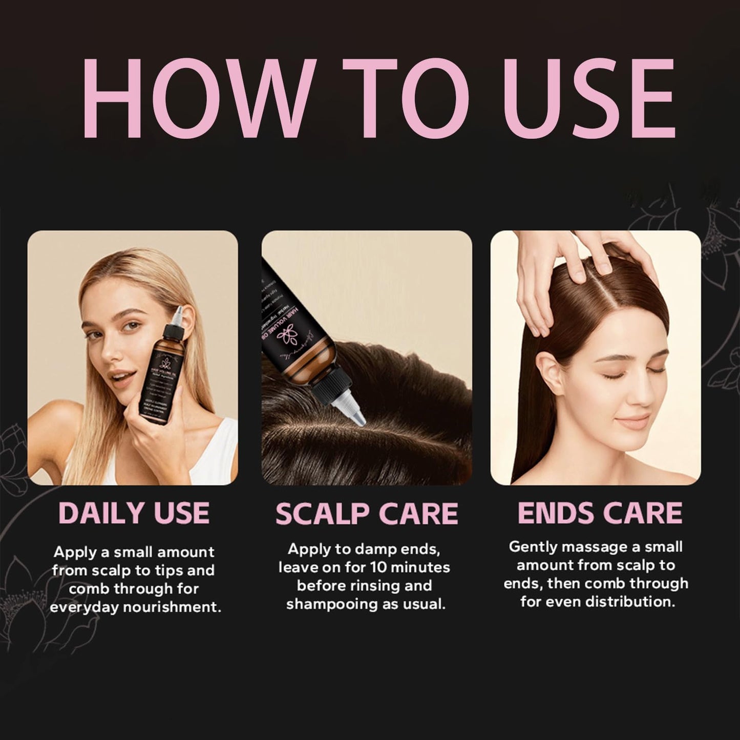 1PCS lifewitqueenp Hair Care Growth Oil,Lifewitqueenp Hair Growth Products,Non-greasy, Quick-Absorbing, Strengthens Roots – Leaves Hair Black & Shiny, Reduces Split Ends & Dryness (1PCS)