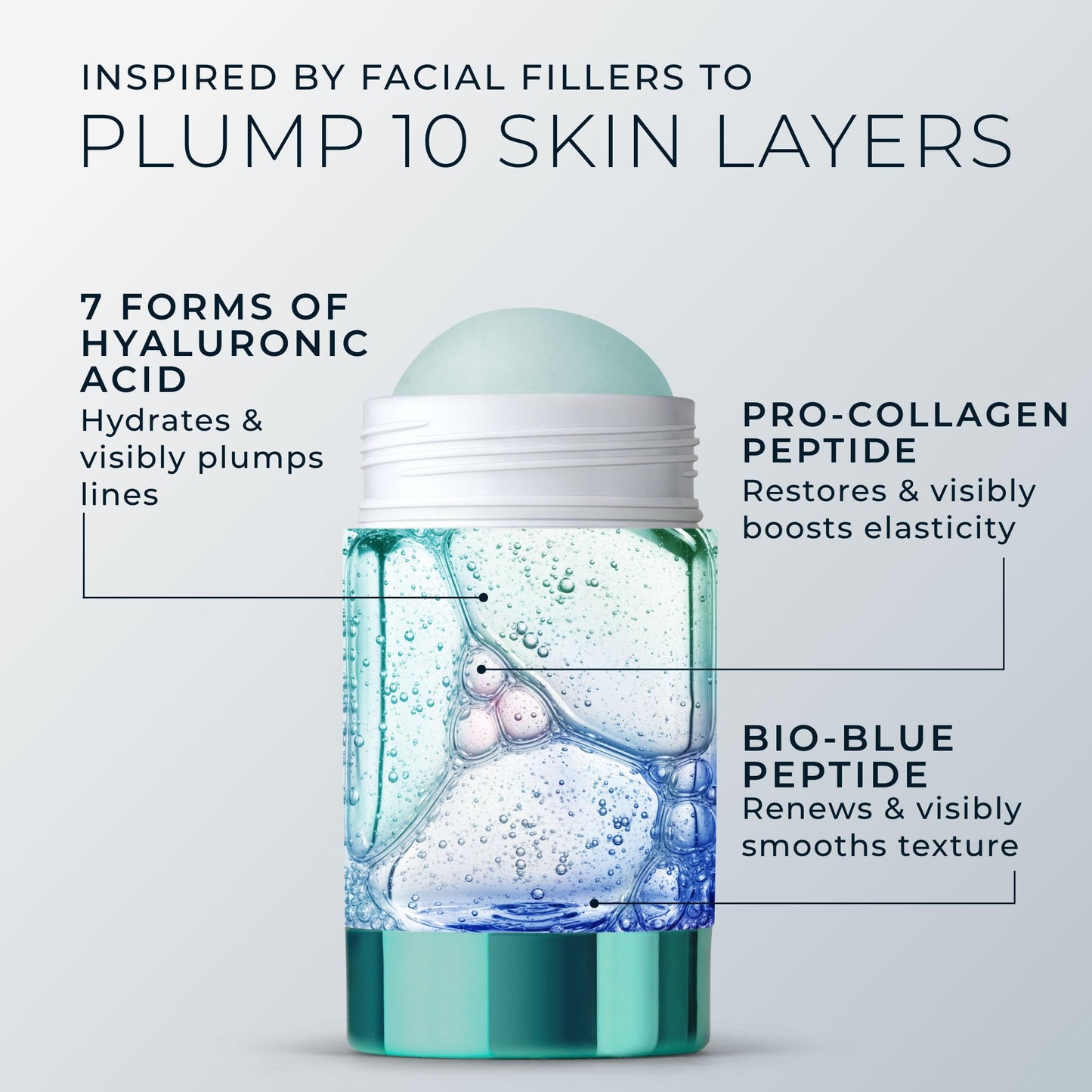RoC Hydration+ Replumping Serum Stick, Fragrance-Free, Hydrating And Cooling Hyaluronic & Peptide Formula To Boost Elasticity And Visibly Smooth Aging Skin, With Line Smooth Eye Cream Packette, 0.7oz