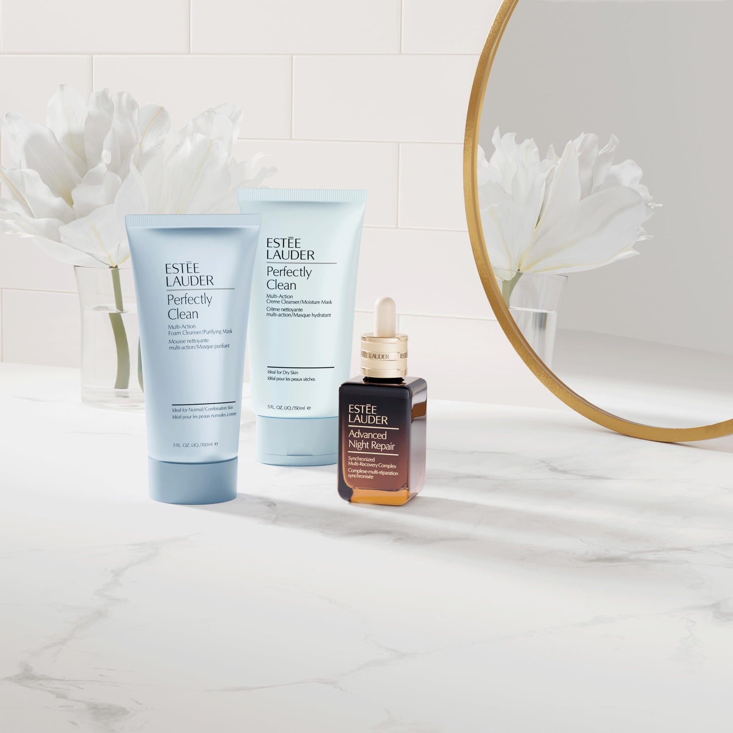 Estée Lauder Perfectly Clean Multi-Action Foaming Face Wash Cleanser/Purifying Face Mask | Daily Facial Cleanser, 5.0 Fl Oz