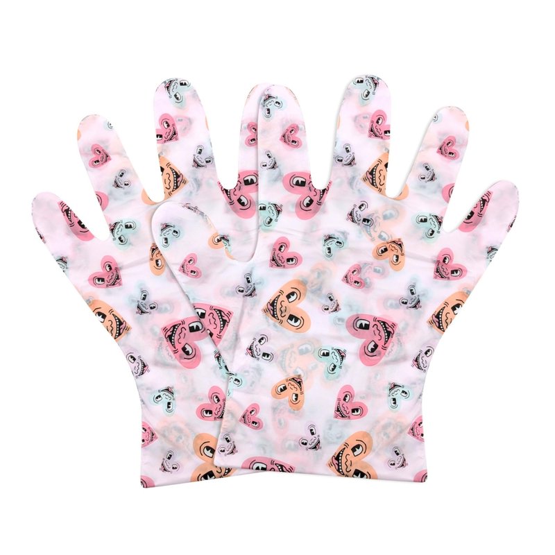 dearcloud Deep Moisture Hand Mask – Glycolic Acid & Shea Butter – Hand Mask for Dry Cracked Hands – Peach Honeysuckle (3 Pairs/ 6 Gloves)