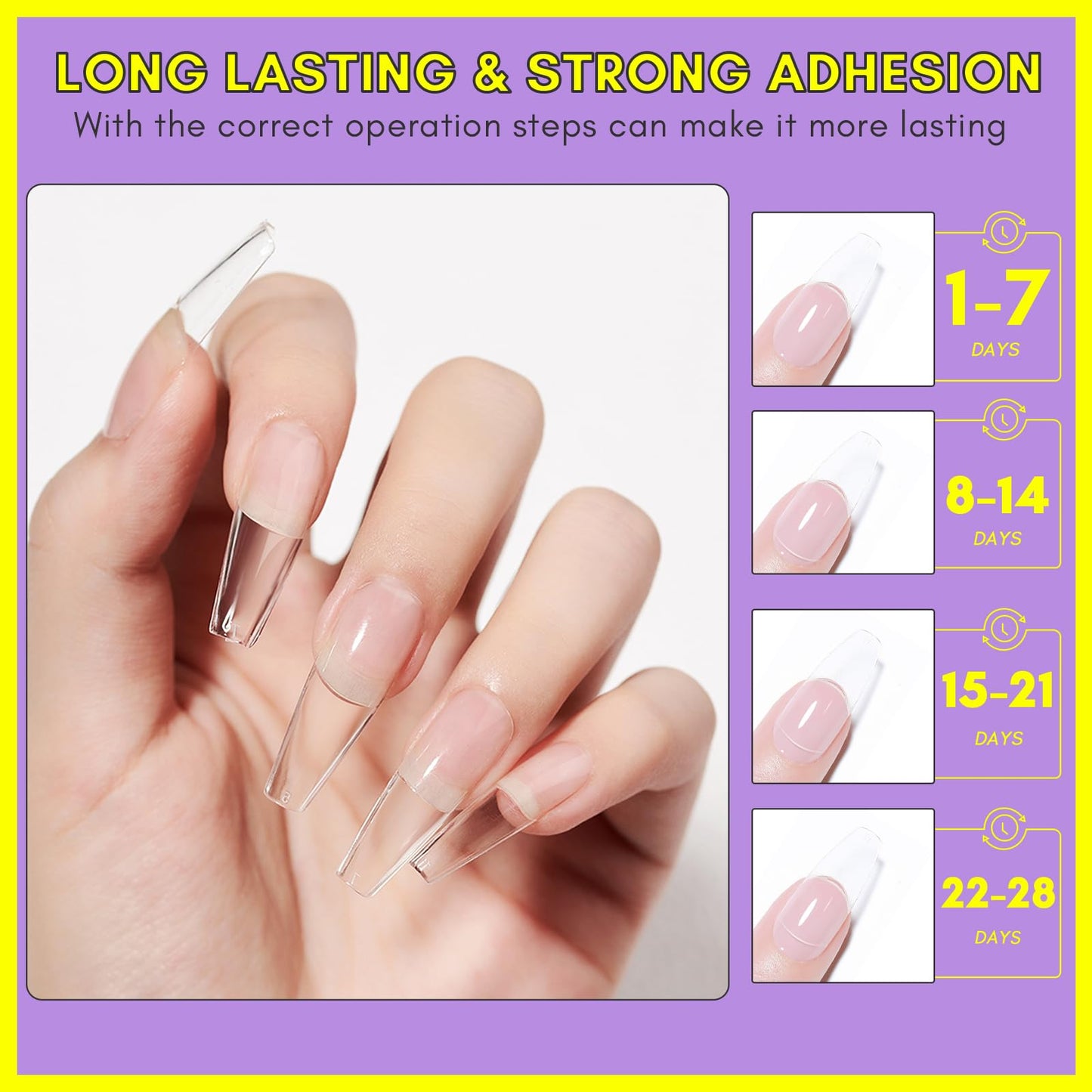 Makartt Gel Nail Glue: 3 in 1 Nail Glue for Acrylic Nails Extension Super Strong Adhesive Long Lasting Brush on Glues for Tips, Base Coat & Slip Solution, & Stick Rhinestone, Curing Needed, 15ml