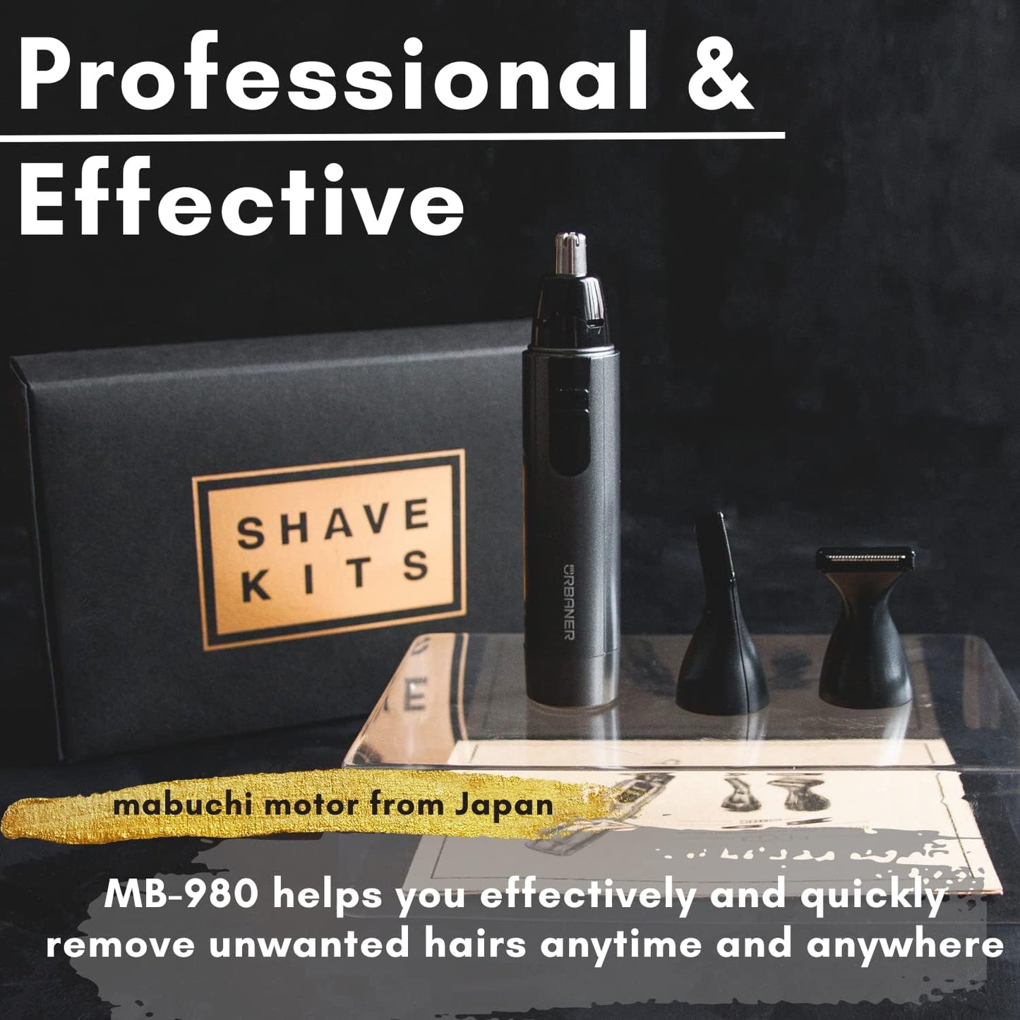 Beard Trimmer for Men - Waterproof Grooming Kit with Nose & Ear Hair Clippers | 6-Piece Set, Battery Included