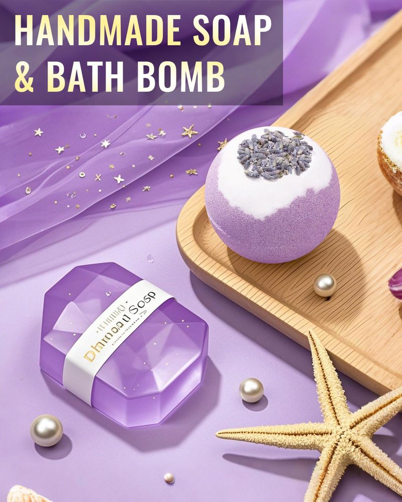 Spa Gift Baskets for Women - 12-Piece Self-Care Kit with Candle, Bath Salts & Eye Mask | Perfect Gift for Mother's Day, Birthdays & Get Well Soon