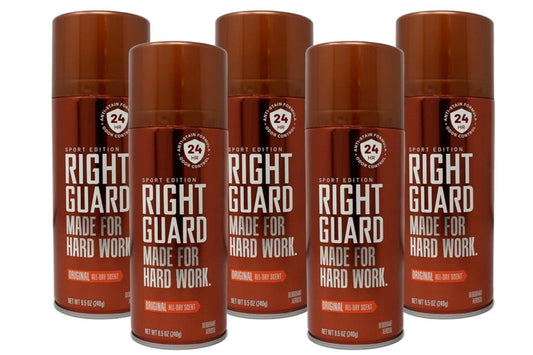 Right Guard Sport Deodorant - Original Aerosol Spray 8.5 oz | Pack of 5