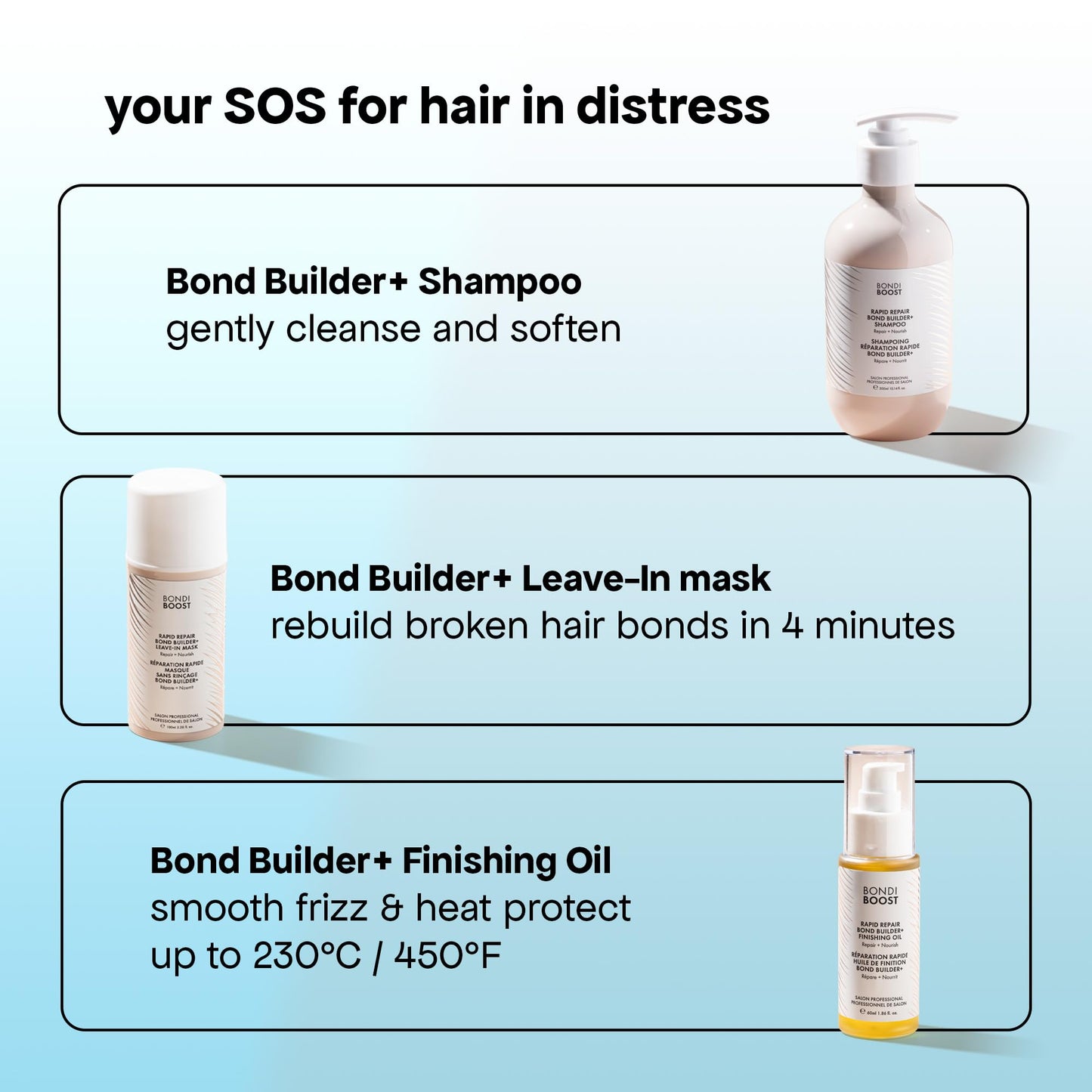 BONDIBOOST Rapid Repair Bond Builder Oil + Heat Protection [1.86 fl oz], Hair Oil for Damaged Hair, Strengthening & Nourishing Formula for Smoother + Healthier + Shinier Results