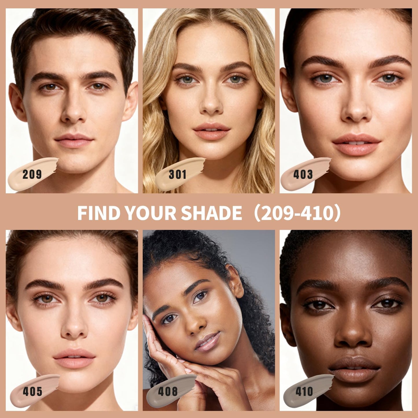 LXSKN Anti-Dark Spot Liquid Foundation - Collagen Serum Foundation Infused with 2% Niacinamide, High Coverage For A Smooth & Satin Finish, 107 Light