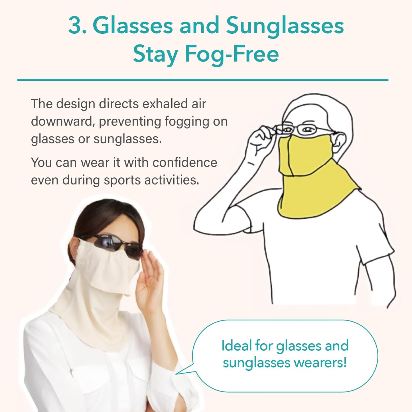 YAKeNU UV CUT MASK UV Sun Protection Mask for Face & Neck, Yake-nu SO-Cool Mermaid, for Women (561 Light Gray)