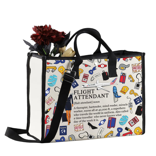 MEIKIUP Flight Attendant Gifts Air Stewardess Cosmetic Travel Bag Stewardess Aviation Makeup Pouch (Flight Attendant HB)
