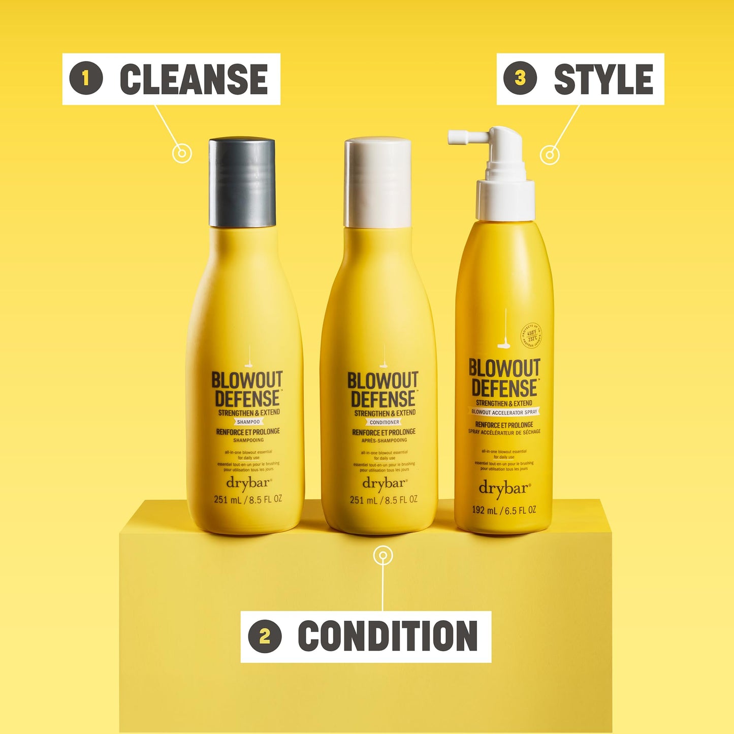 Drybar Blowout Defense Strengthen & Extend Conditioner, Lightweight Texture, Hydrates, Detangles, Reduces Breakage, No Build-Up, Long-Lasting Blowouts