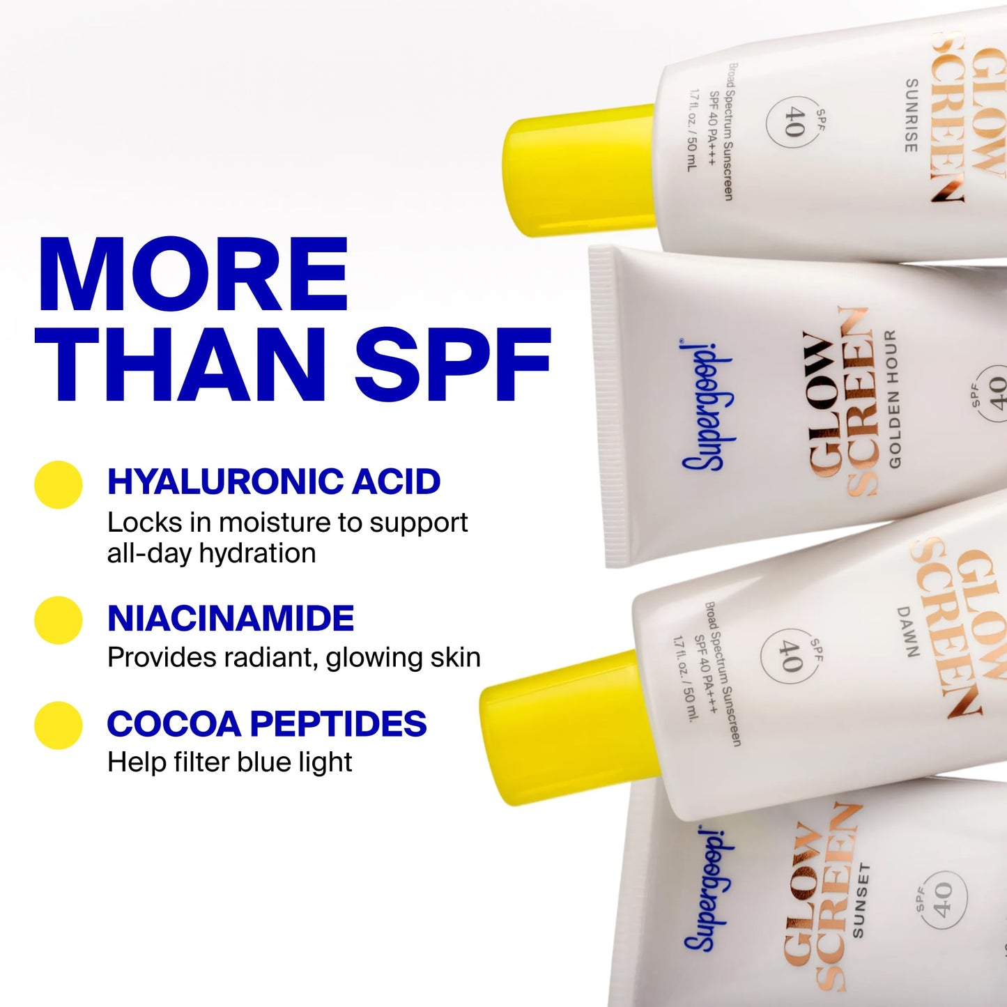 Supergoop! Glowscreen SPF 40, Sunrise (Champagne Glow) - 20 mL - Glowy Primer + Broad Spectrum Tinted Sunscreen - Helps Filter Blue Light - Hydration - Hyaluronic Acid & Vitamin B5