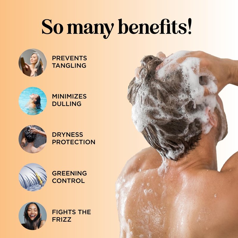 Pre Swim Chlorine Hair Protection Treatment - Saltwater & Pool Hair Protector for Swimming with Barrier Protecting Plant Amino Acids - Helps Prevent Dryness Greening Color Fading & Frizz (8 Fl Oz)