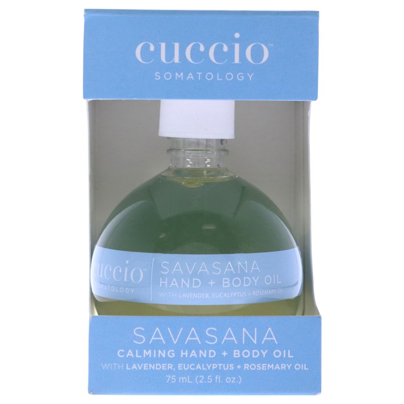 cuccio SOMATOLOGY Savasana Calming Hand and Body Oil - Intensely Moisturizing And Hydrating Blend - Made With Lavender, Eucalyptus, And Rosemary Oils - Soothe Your Mind And Nourish Your Body - 2.5 Oz