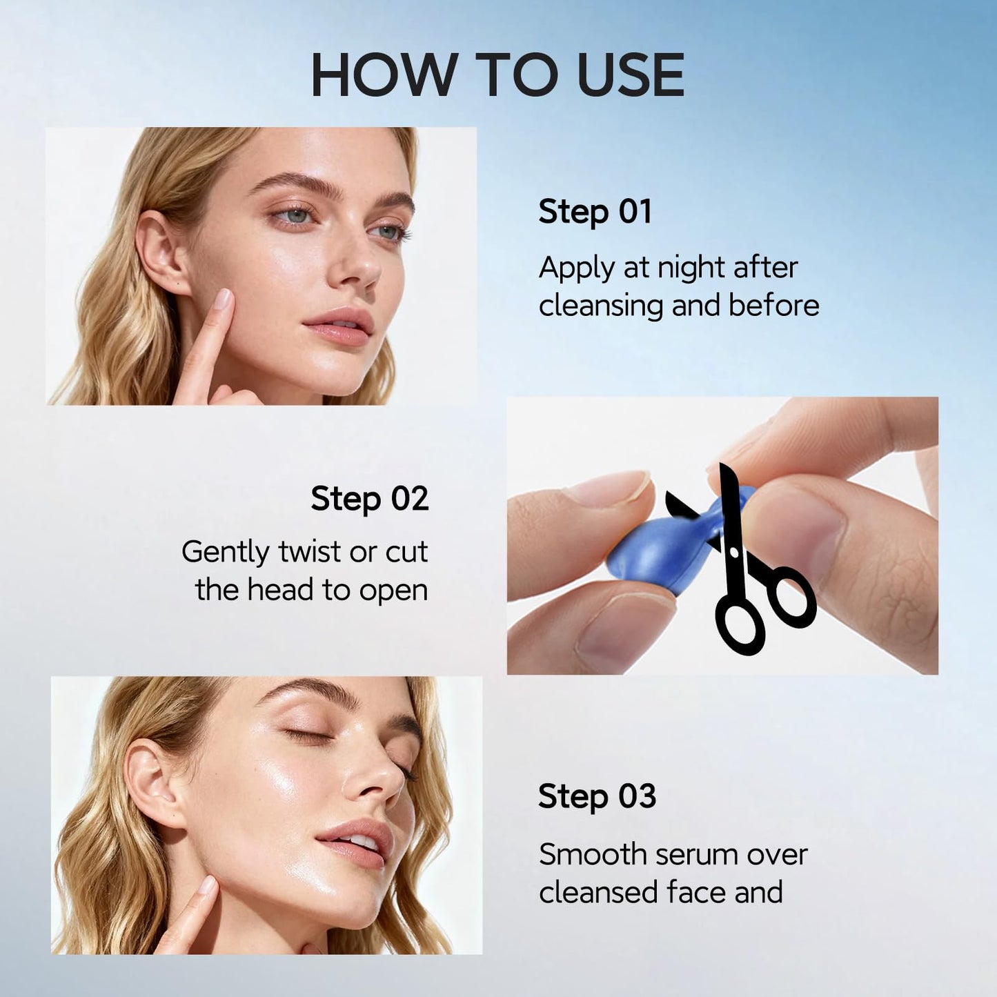 HKH Copper Peptides Serum for Face: 38 Capsules Anti-aging Facial Serum with Peptide & Hyaluronic Acid for Fine Lines Wrinkles & Dryness - Daily Use for 30+ Women - Travel-Friendly