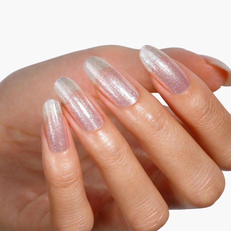 LONDONTOWN Shimmer Nail Highlighter - Vegan Iridescent Nail Polish Treatment | Soft Shimmery White - 0.40 fl oz