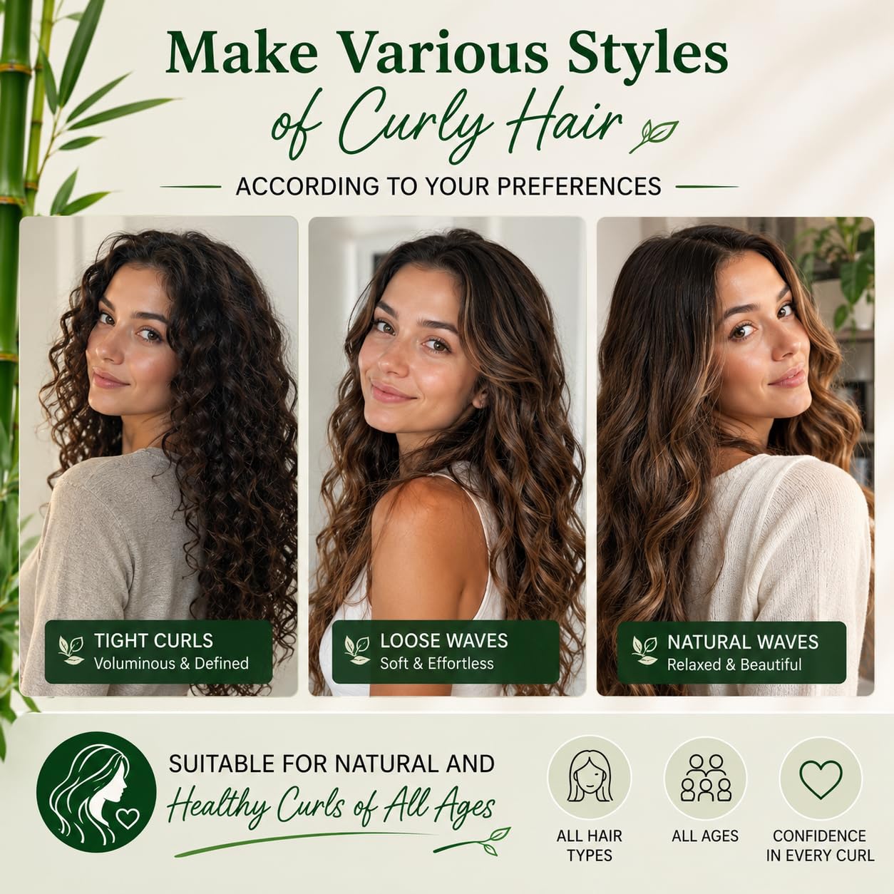 Sleep ‘N Curl Heatless Bamboo Silk Hair Curling Kit with Bonnet