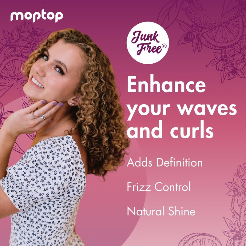 Curl Enhancer Gel - Define Curly & Coily Hair | Lightweight Anti-Frizz Formula with Aloe & Sea Botanicals (Citrus Medley, 8oz)