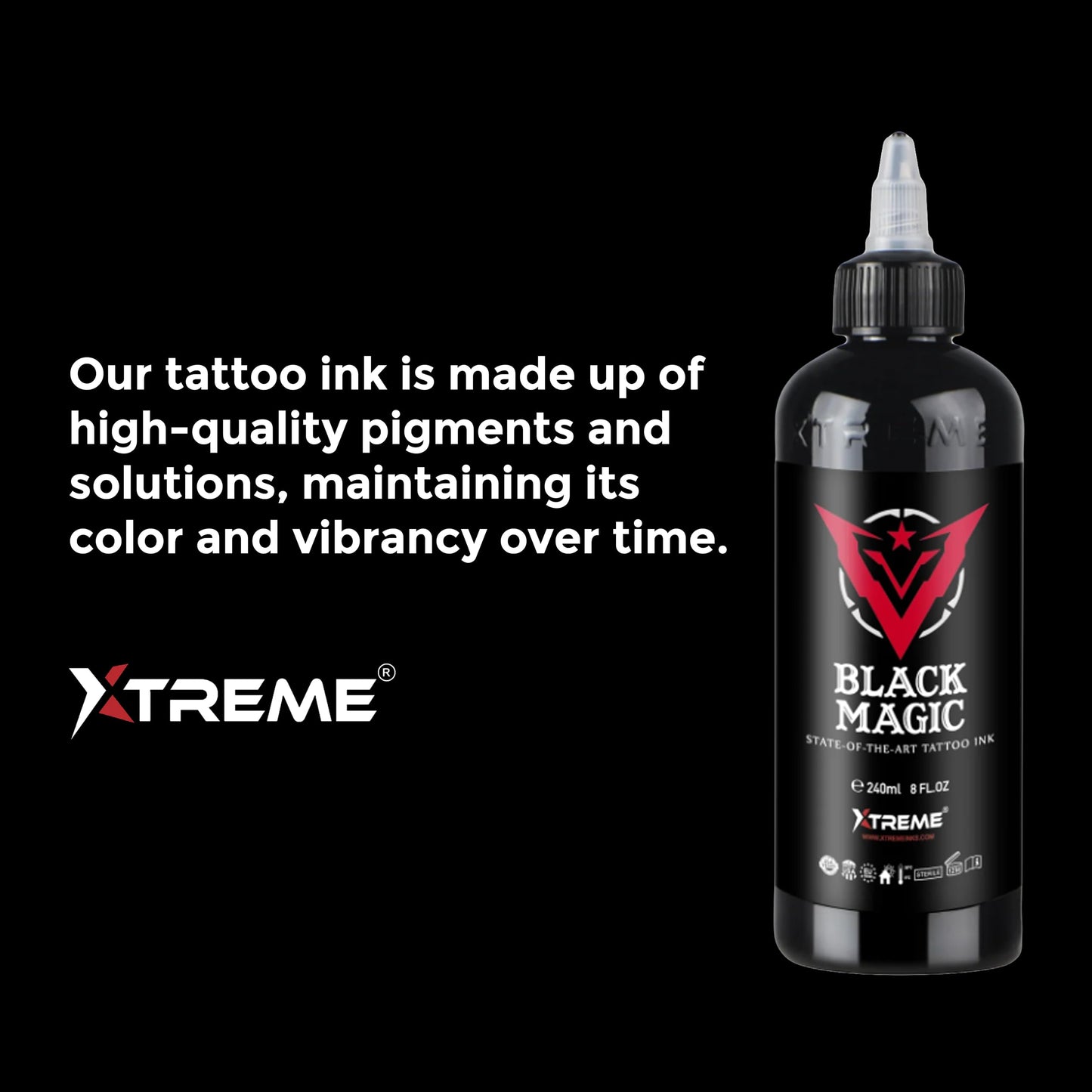 Xtreme Tattoo Ink, Versatile Medium Viscosity for Precision Tattooing, Rich Hue, Quick Healing, Acrylic-Free, Water Based, Highest Safety Standards - Ready-to-Use Tattoo Ink (Burgundy, 4 oz)