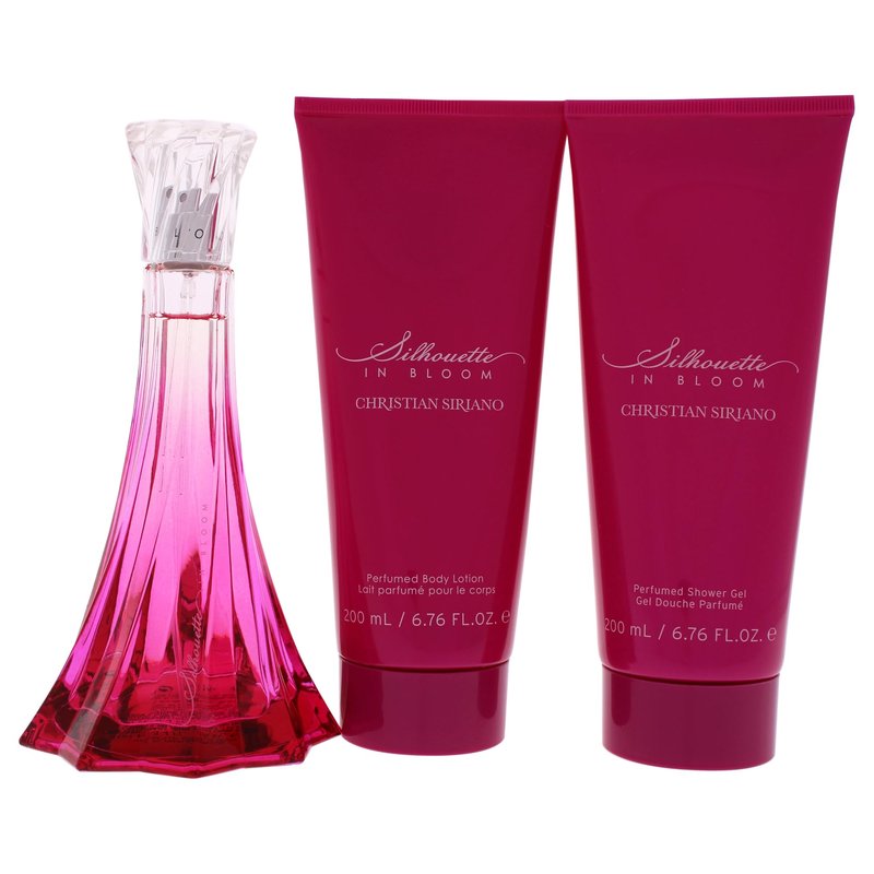 Silhouette In Bloom by Christian Siriano for Women - 3 Pc Gift Set 3.4oz EDP Spray, 6.7oz Perfumed Body Lotion, 6.7oz Perfumed Shower Gel