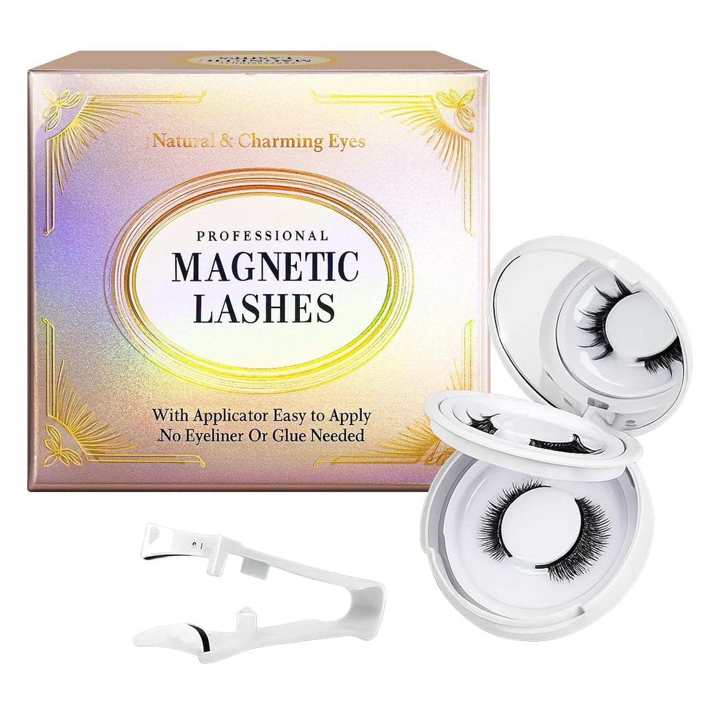 Magnetic Eyelashes - Reusable 3D Eyelash Kit | Lightweight, Waterproof, No Glue Needed, Natural Look